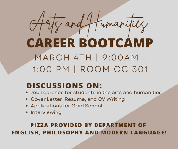 Arts and Humanities Career Bootcamp 3.4.22